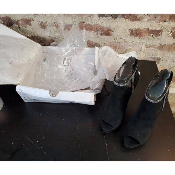 Aldo Womens Sz 6.5 Tilasa Shoe with Heal Stiletto Open Toe Black - Picture 3 of 7